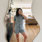 Denim Utility Shortalls