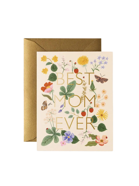 Floral Best Mom Ever Card