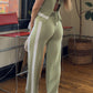 Elizabeth Sweater Pants - Sage / Ivory