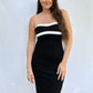 Contrasting Maxi Tube Dress