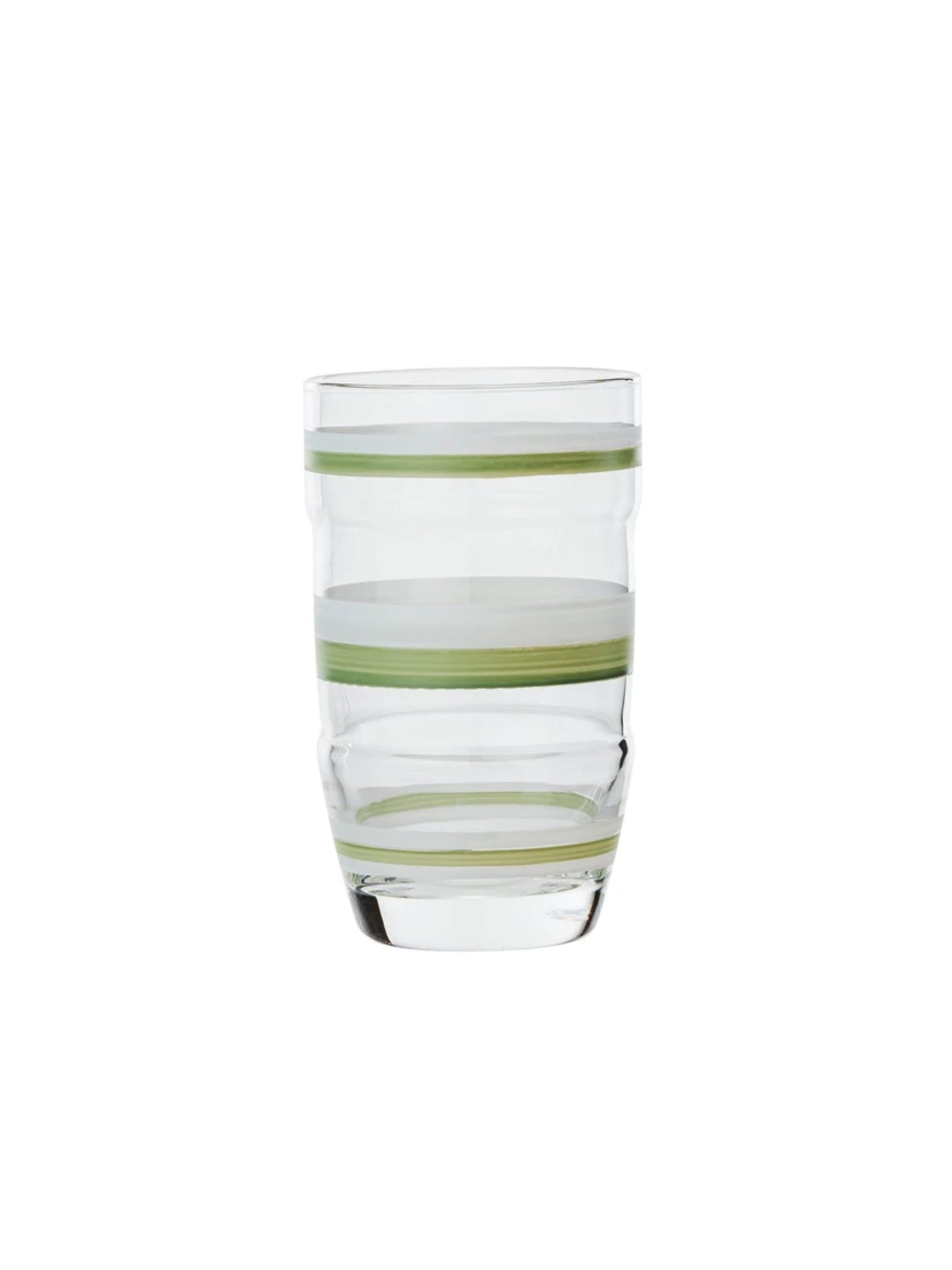 14 oz. Vintage Reproduction Drinking Glass w/ Hand-Painted Stripes