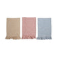 Cotton Striped Tea Towel with Ruffle, 3 Colors