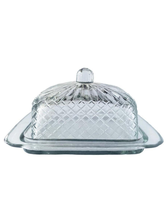 Cut Recycled Glass Butter Dish (Pick-Up ONLY)
