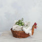 Woven Chicken Shaped Basket