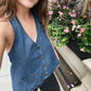 Maxine Denim Top