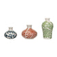 Stoneware Vases w/ Abstract Designs