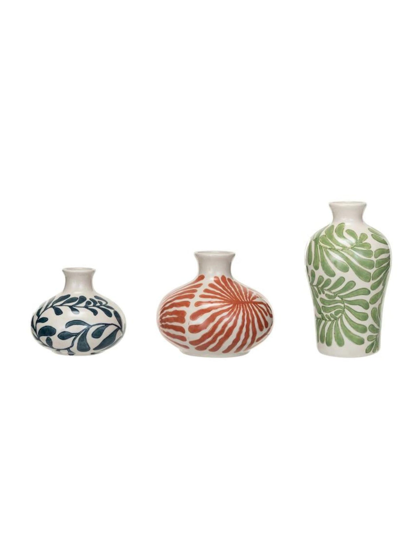 Stoneware Vases w/ Abstract Designs