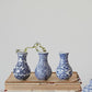 Blue Floral Stoneware Vase