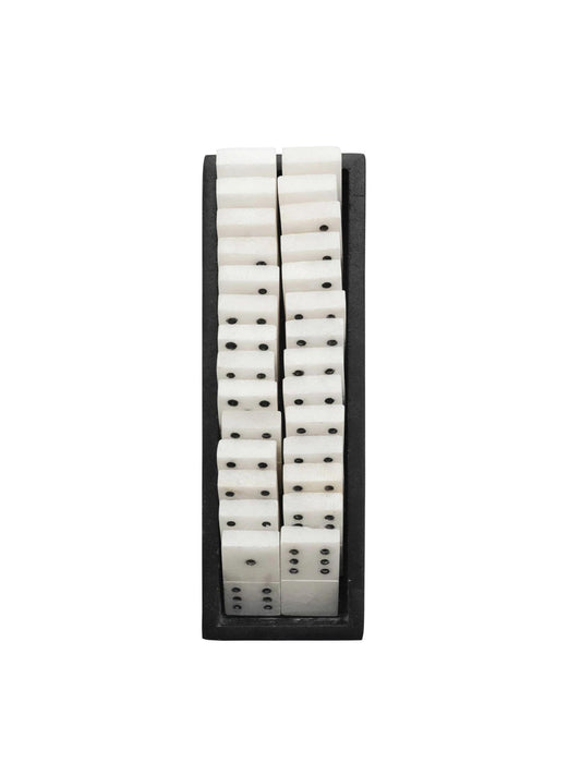 Alabaster Dominoes in Soapstone Box - Pick Up Only