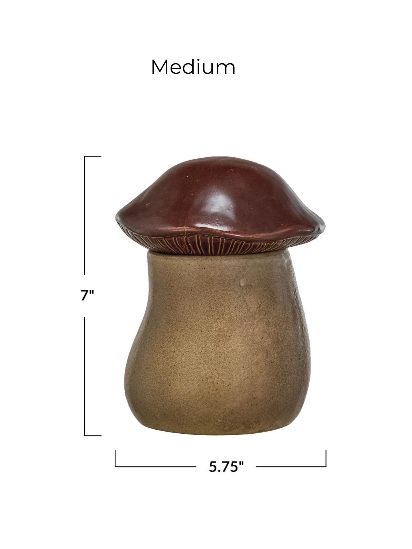 Stoneware Mushroom Canister