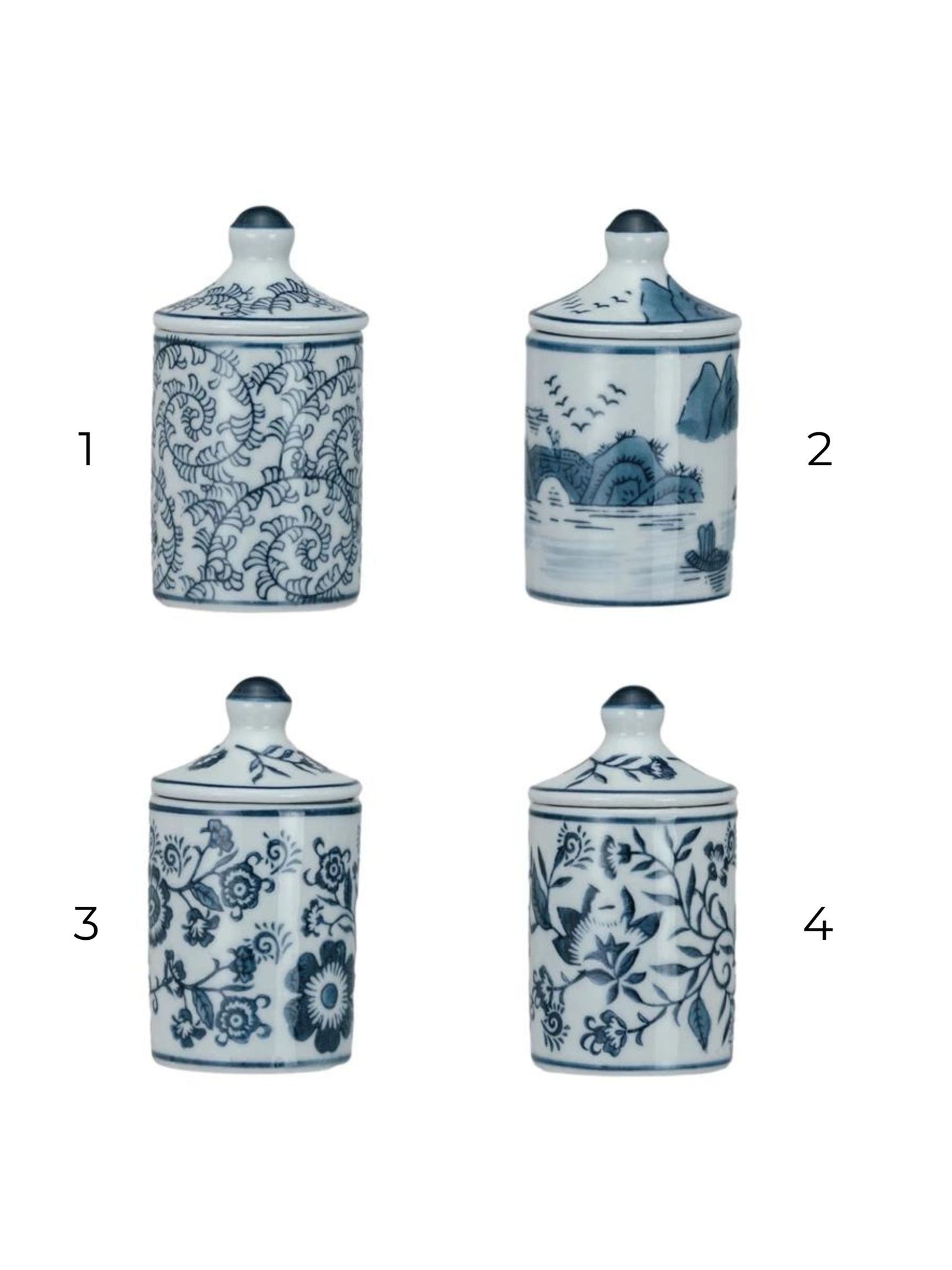 Painted Stoneware Spice Jar w/ Pattern