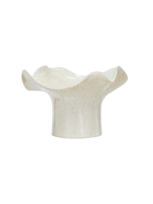 Stoneware Footed Organic Shaped Bowl - Pick Up Only