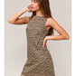 Leopard Boat Neck Dress