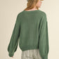 Jess Ballon Sleeve Sweater Top
