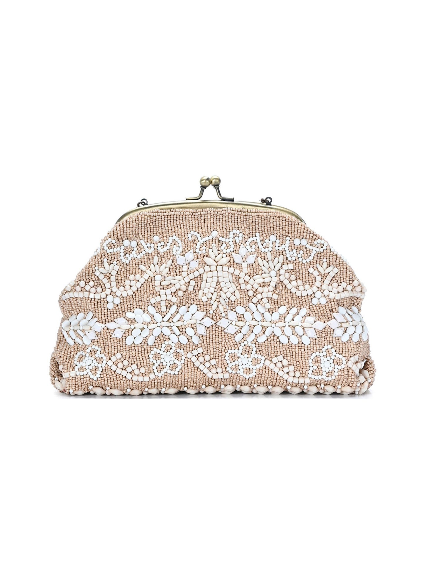 Floral Beaded Clutch Bag