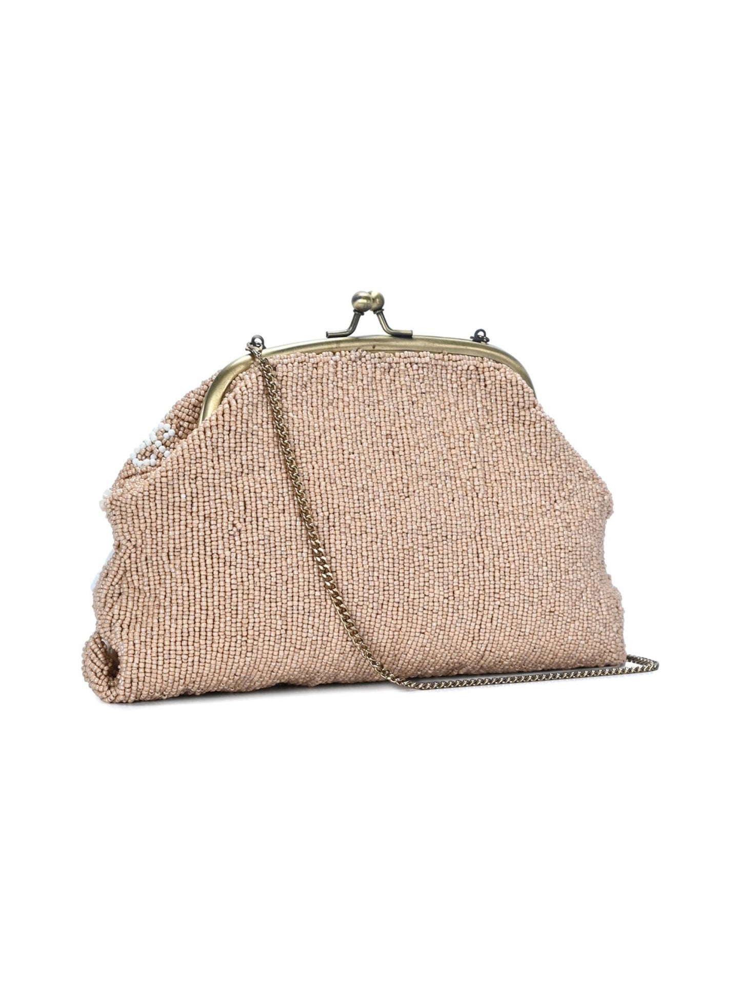 Floral Beaded Clutch Bag