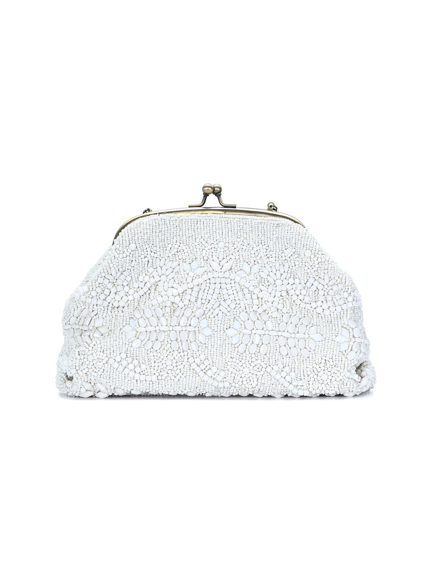 Floral Beaded Clutch Bag