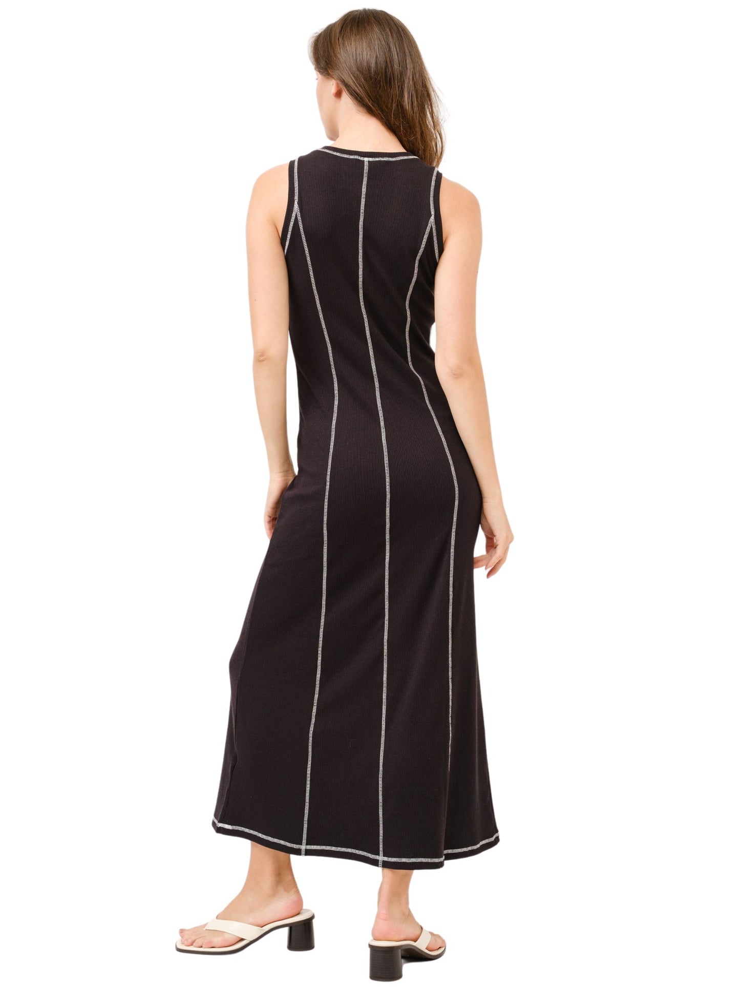 Reagan Contrast Stitch Maxi Dress
