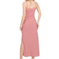 Berry Gingham Midi Dress