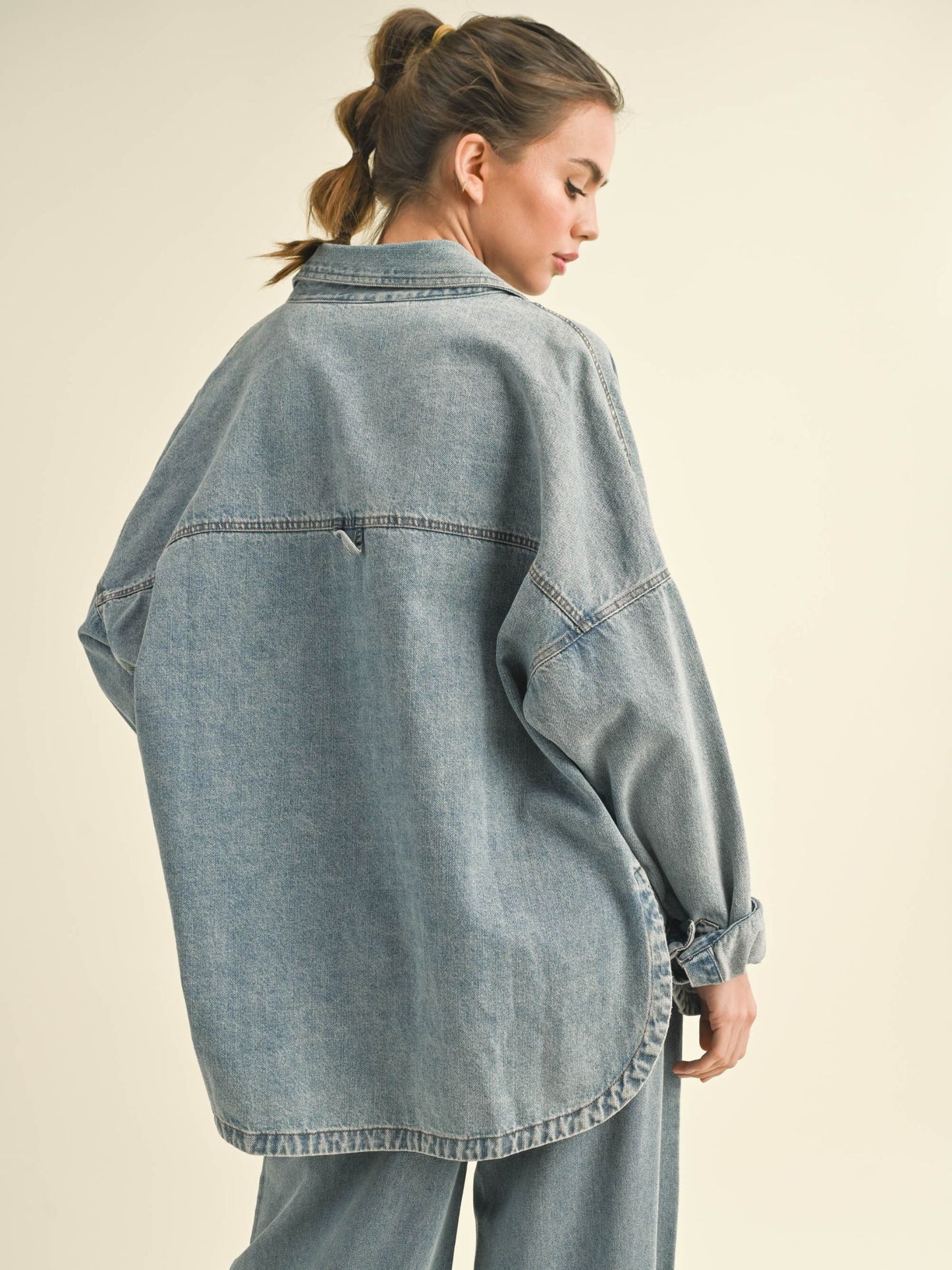 Lilly Button Denim Shacket