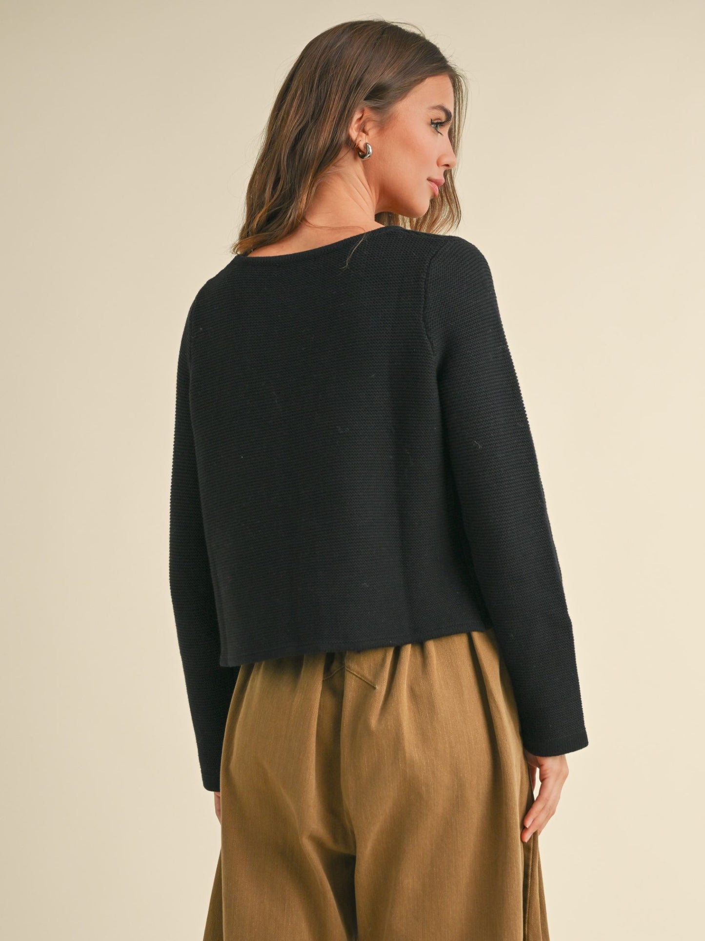 Angela Knitted Front Tie Top