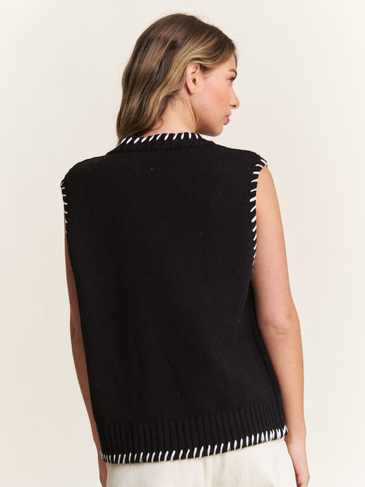 Gigi Contrast Sweater Vest