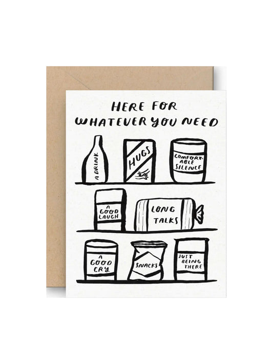 Here For You Pantry Letterpress Card