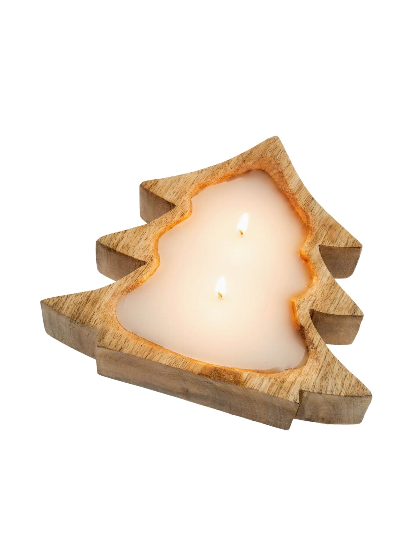 Wooden Tree Candle - Amber Spruce