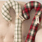 Plaid Candy Cane Pillow