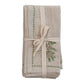 Square Cotton & Linen Napkins w/ Botanical, Embroidery & French Knots