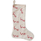 Embroidered "Ho Ho Ho"Woven Cotton Stocking