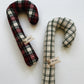 Plaid Candy Cane Pillow