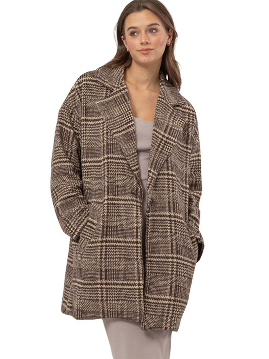 Kelsey Oversized Plaid Coat