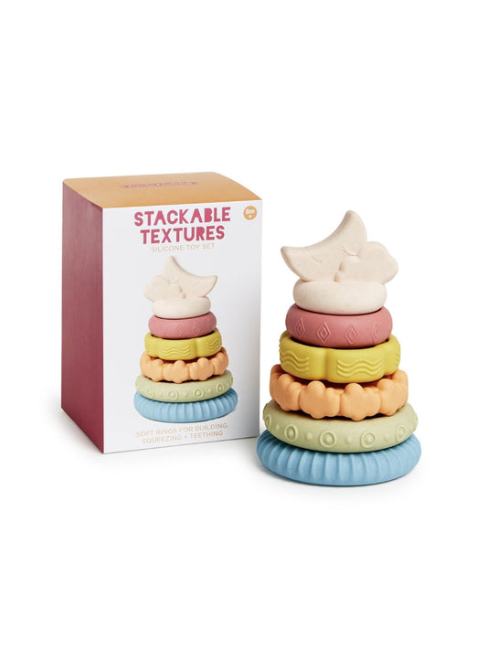 6 Pc Textured Stackable Toy