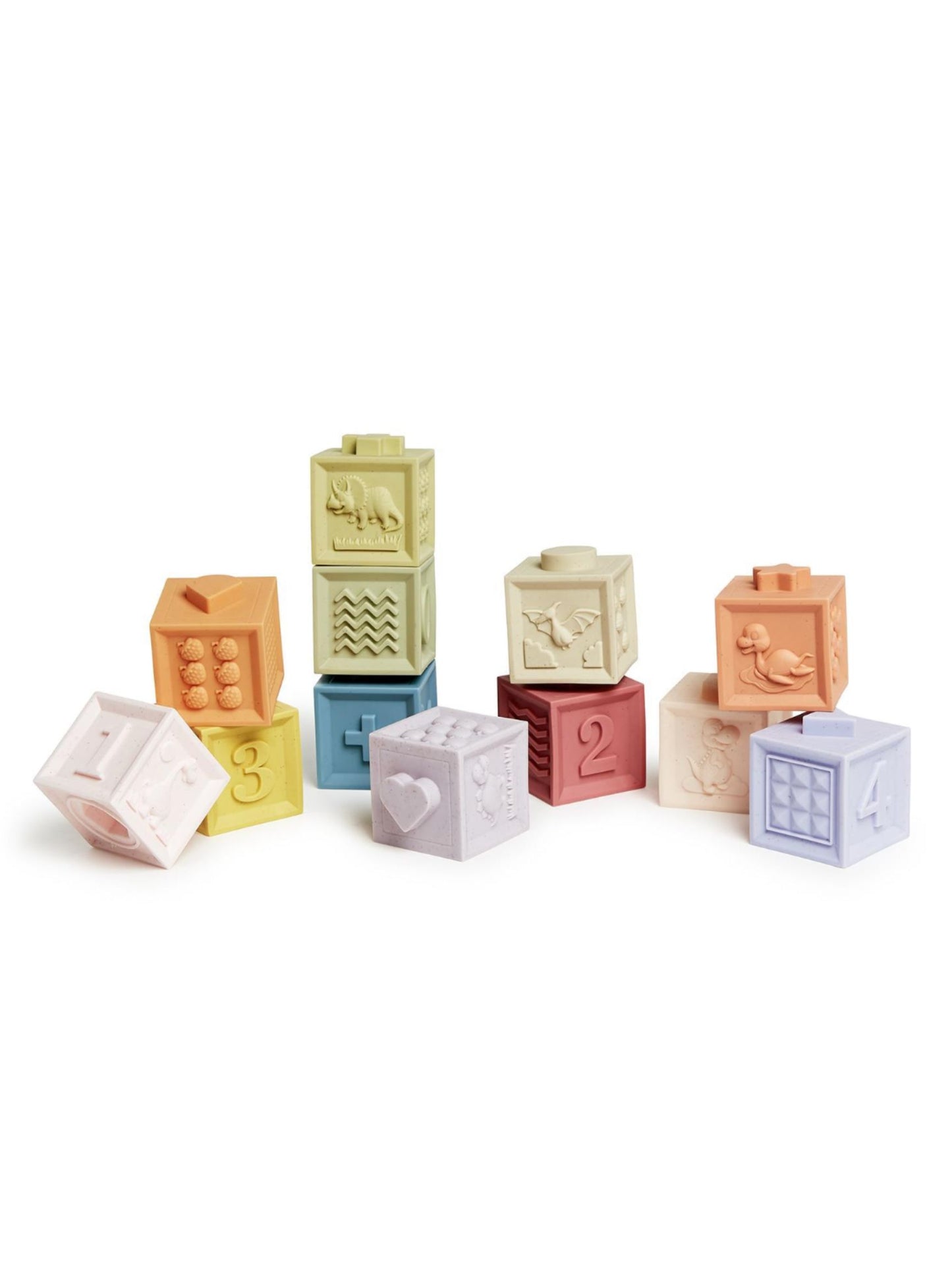 Dino-mite Blocks 12 Pc Stackable Numbers and Dinosaurs Block Set
