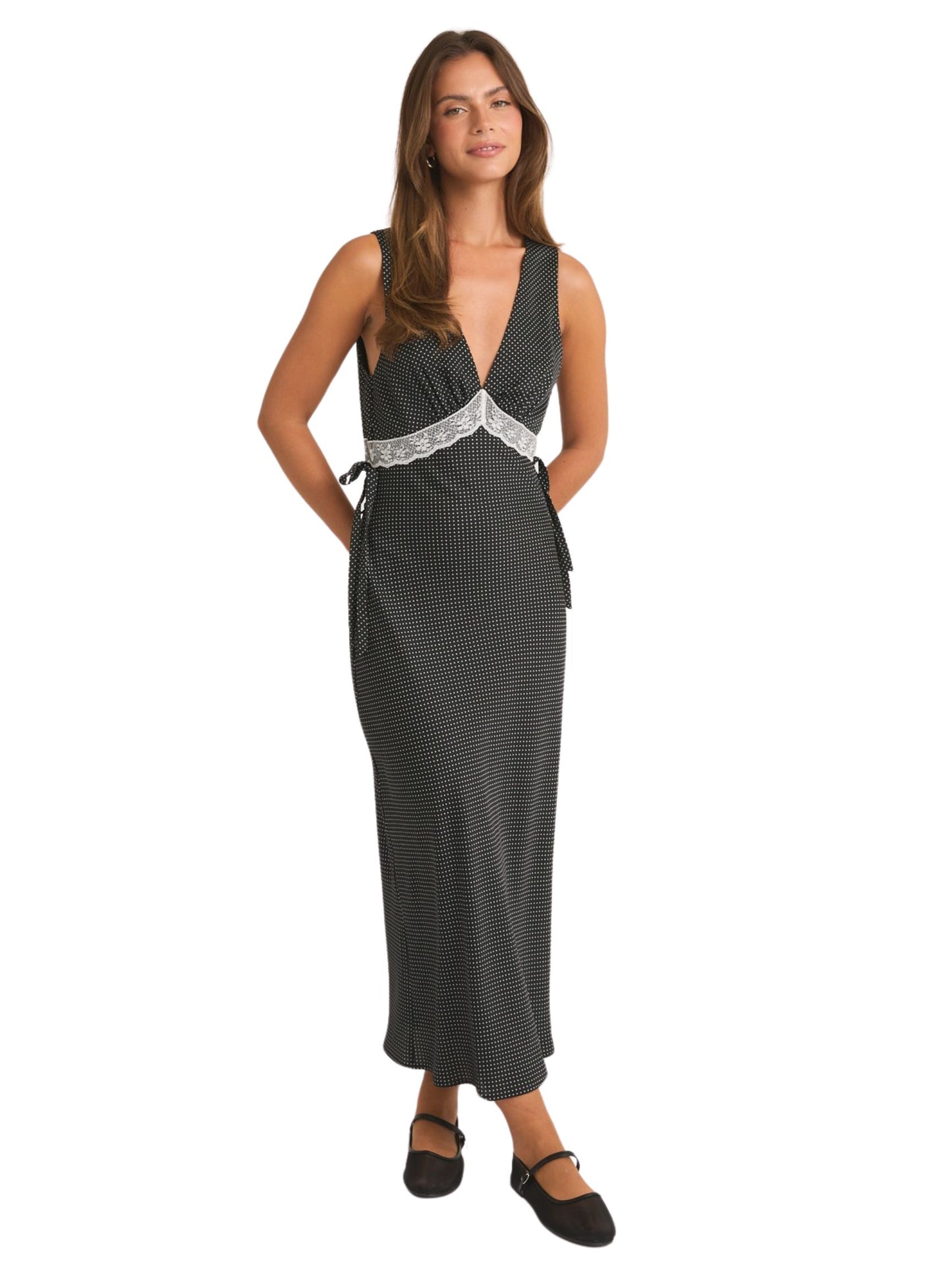 Linda Polka Dot Midi Dress