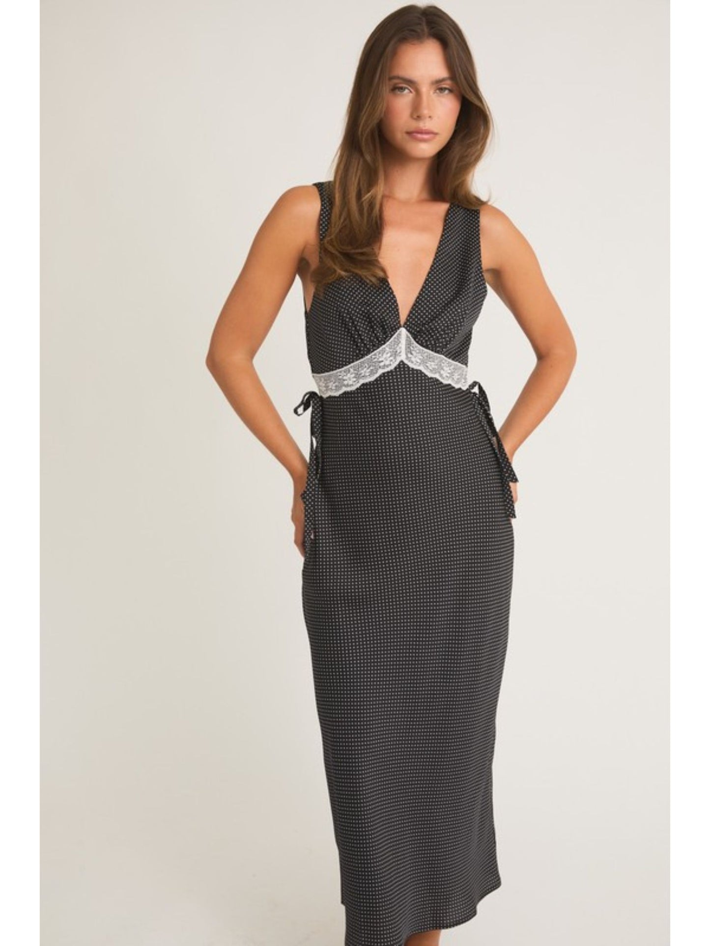 Linda Polka Dot Midi Dress