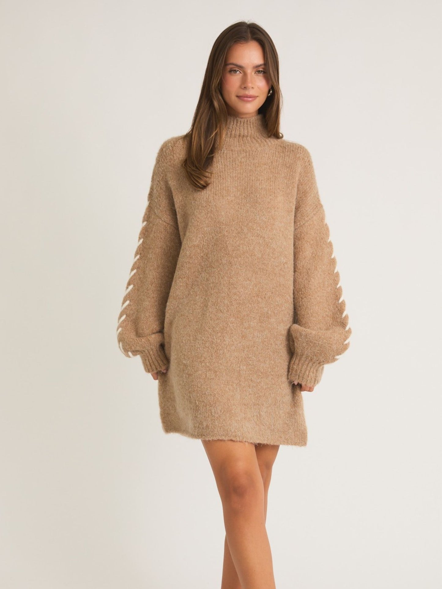 Trish Mock Neck Sweater Dress