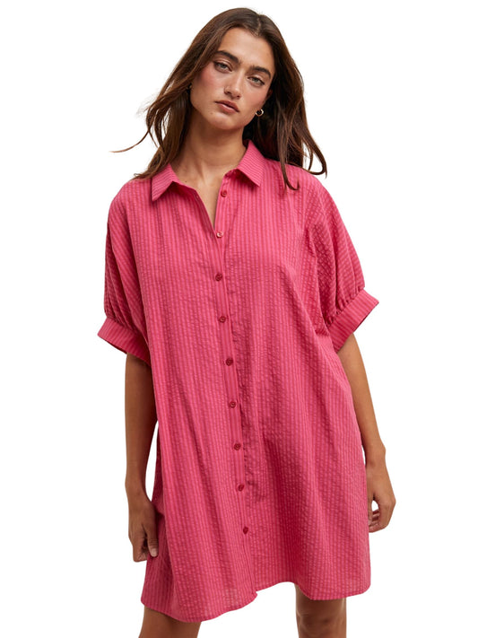 Jasmine Stripe Button Up Dress