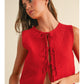 Marisol Bow Tie Front Vest
