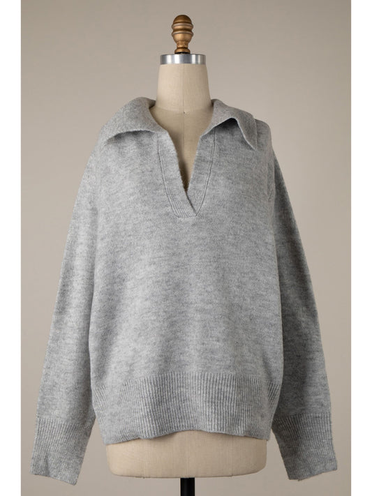 Allegra V Neck Knit Sweater