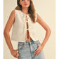 Marisol Bow Tie Front Vest