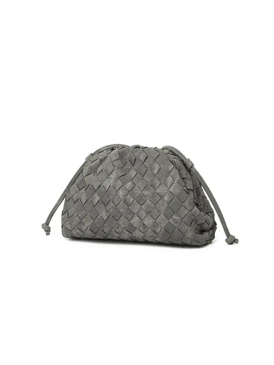 Small Denim Woven Clutch Bag