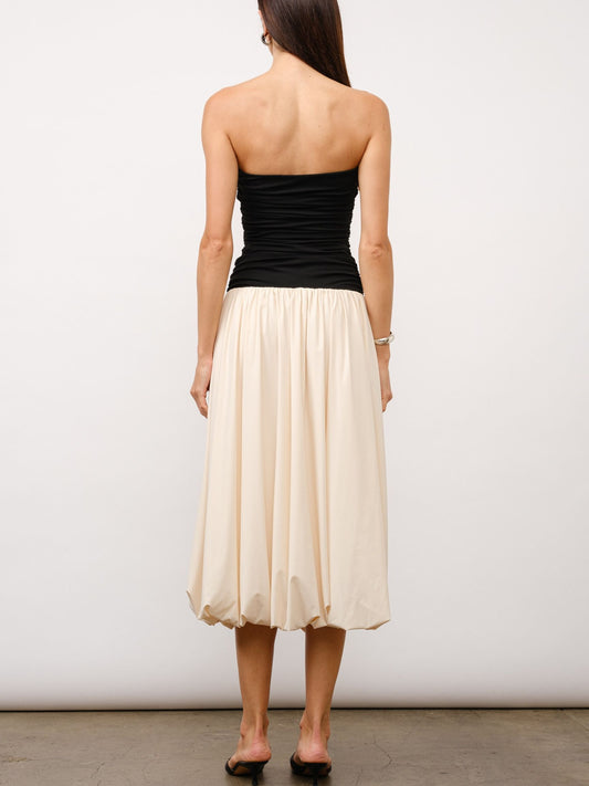 Belle Strapless Bubble Hem Maxi Dress