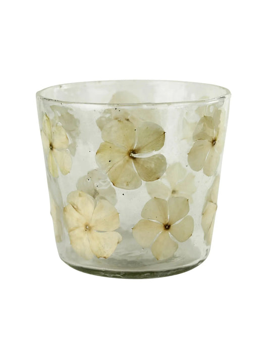 Enameled Flower Hurricane - Small