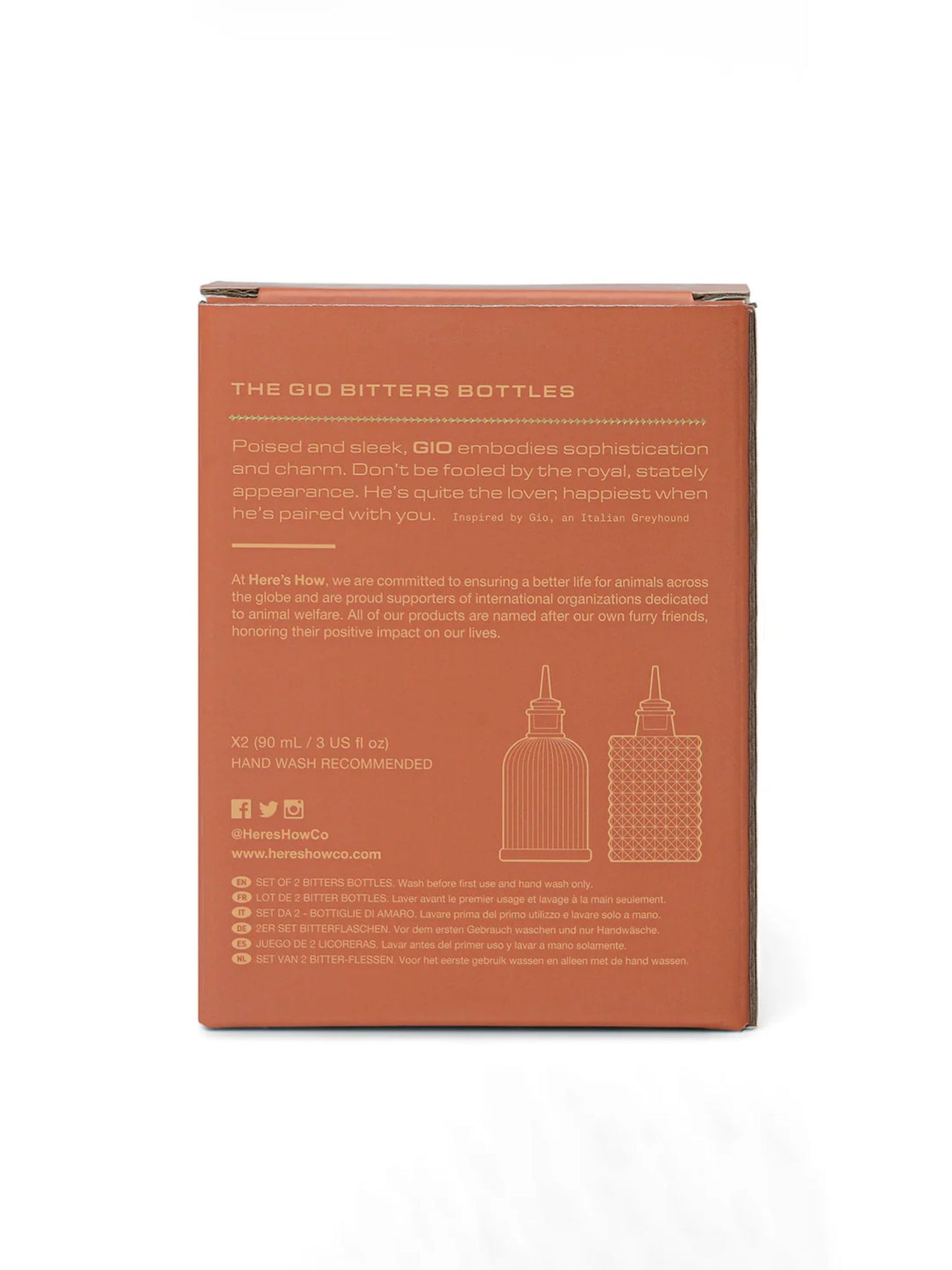 The Gio Bitters Bottle - Set of 2
