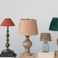 Glass & Metal Table Lamp w/ Pintucked Jute Shade & Inline Switch - Pick Up Only
