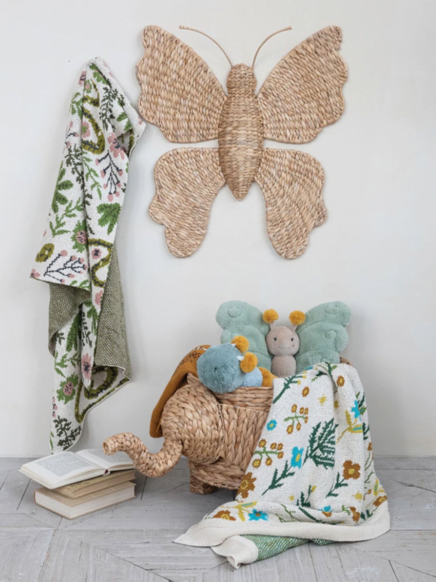 Hand-Woven Water Hyacinth Butterfly Wall Décor - Pick Up Only