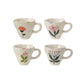 10 oz. Hand-Painted Stoneware Mug with Flower Image
