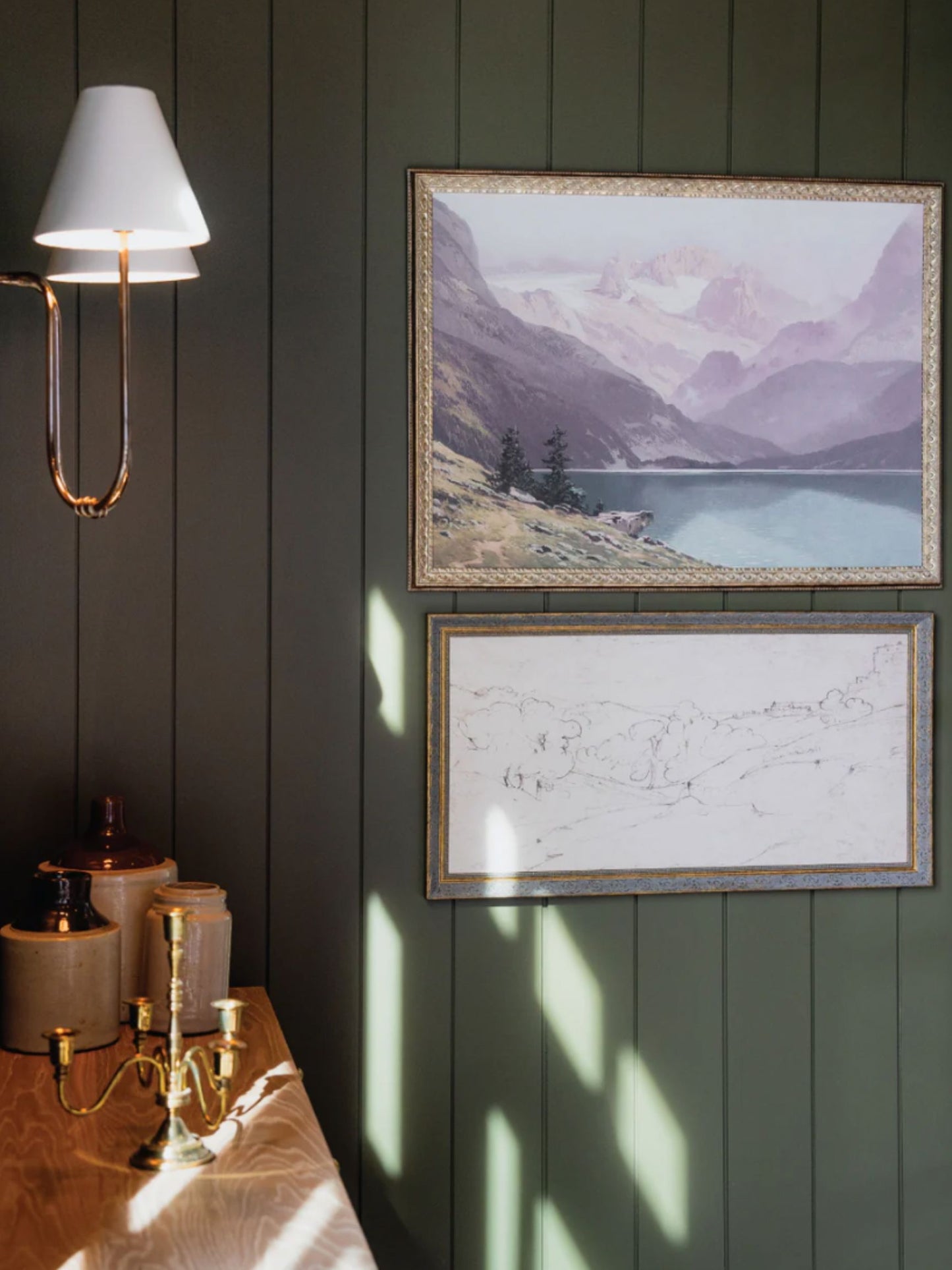 Rolling Hills Sketch Framed Picture